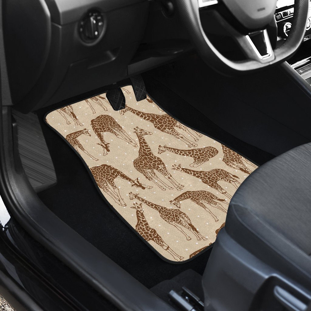 Giraffe Pattern Design Print Car Floor Mats