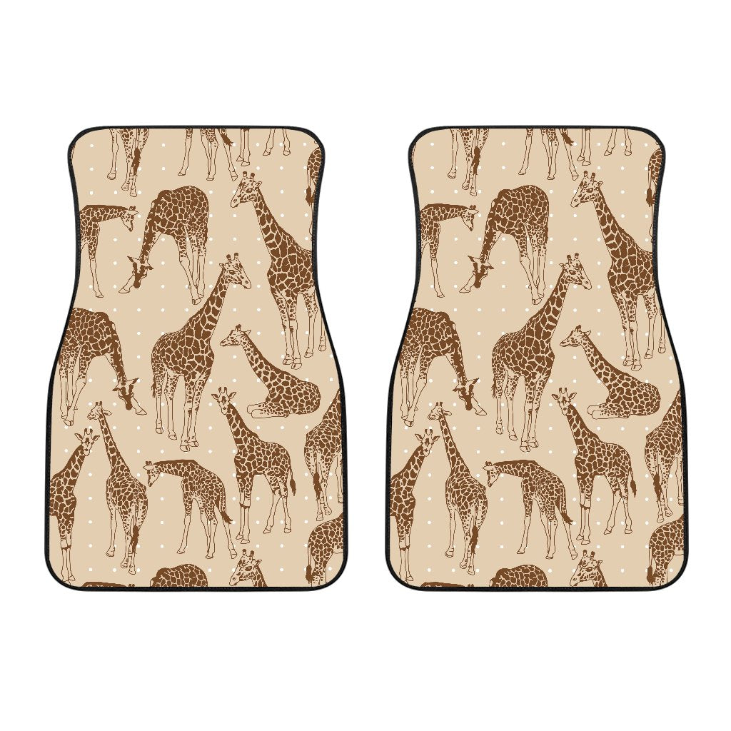Giraffe Pattern Design Print Car Floor Mats