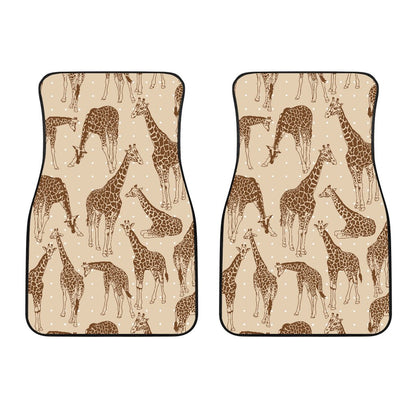 Giraffe Pattern Design Print Car Floor Mats