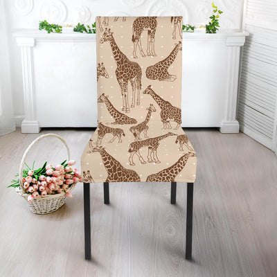 Giraffe Pattern Design Print Dinning Chair Slipper-JTAMIGO.COM