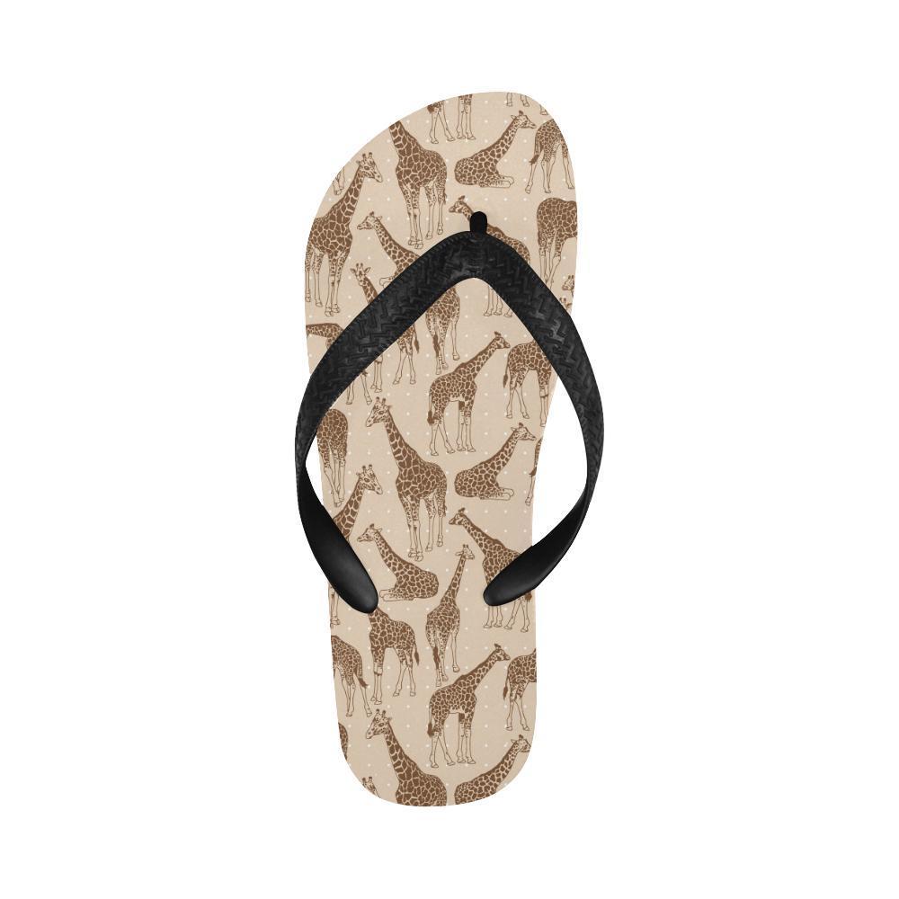Giraffe Pattern Design Print Flip Flops-JTAMIGO.COM
