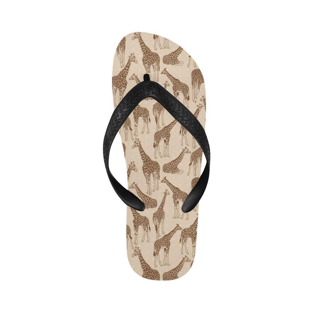 Giraffe Pattern Design Print Flip Flops-JTAMIGO.COM