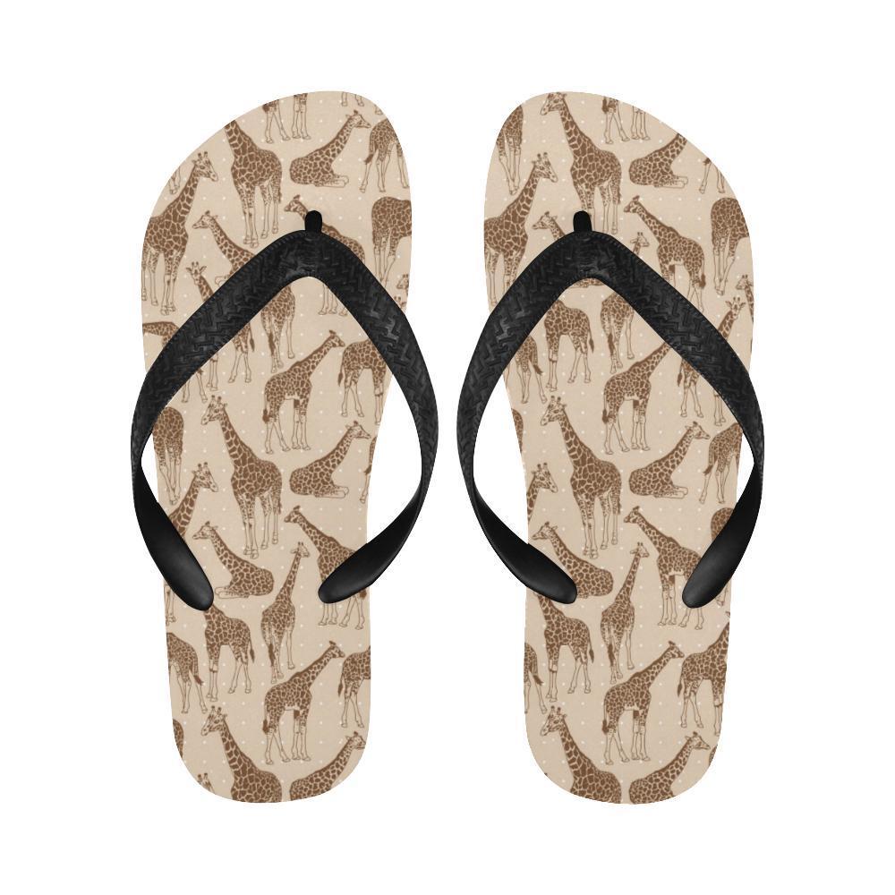 Giraffe Pattern Design Print Flip Flops-JTAMIGO.COM