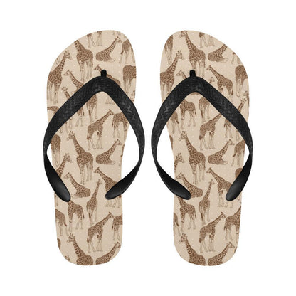 Giraffe Pattern Design Print Flip Flops-JTAMIGO.COM