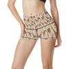 Giraffe Pattern Design Print High Waisted Spandex Shorts-JTAMIGO.COM