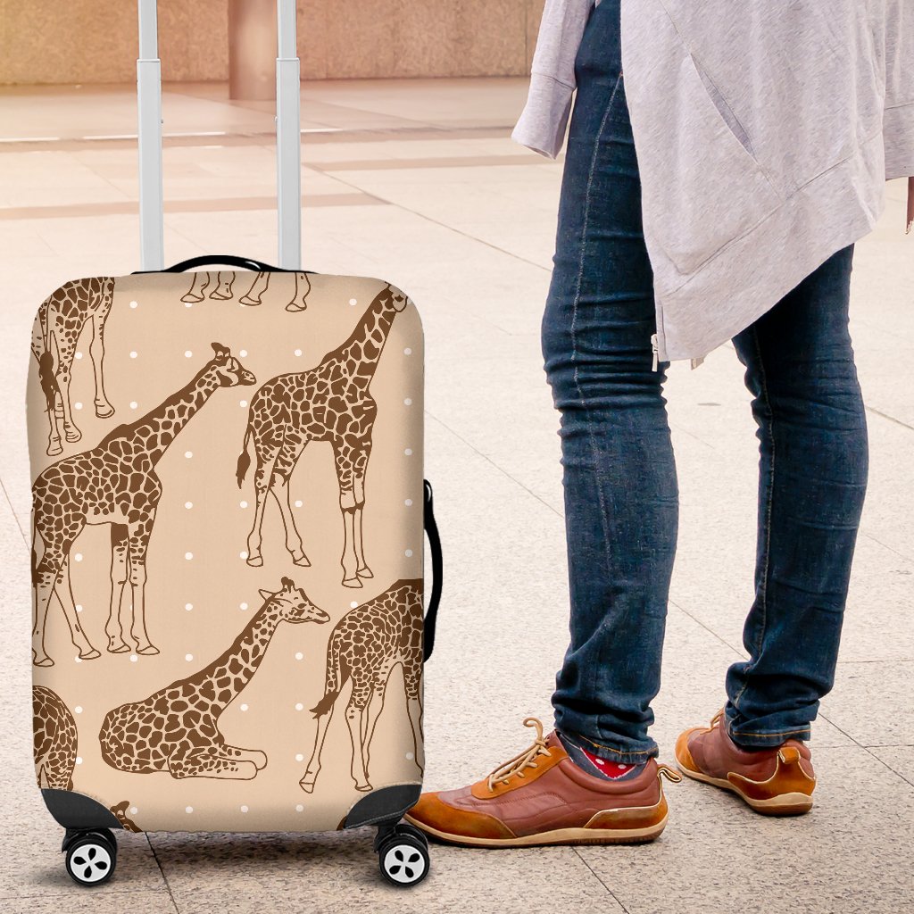 Giraffe Pattern Design Print Luggage Cover Protector