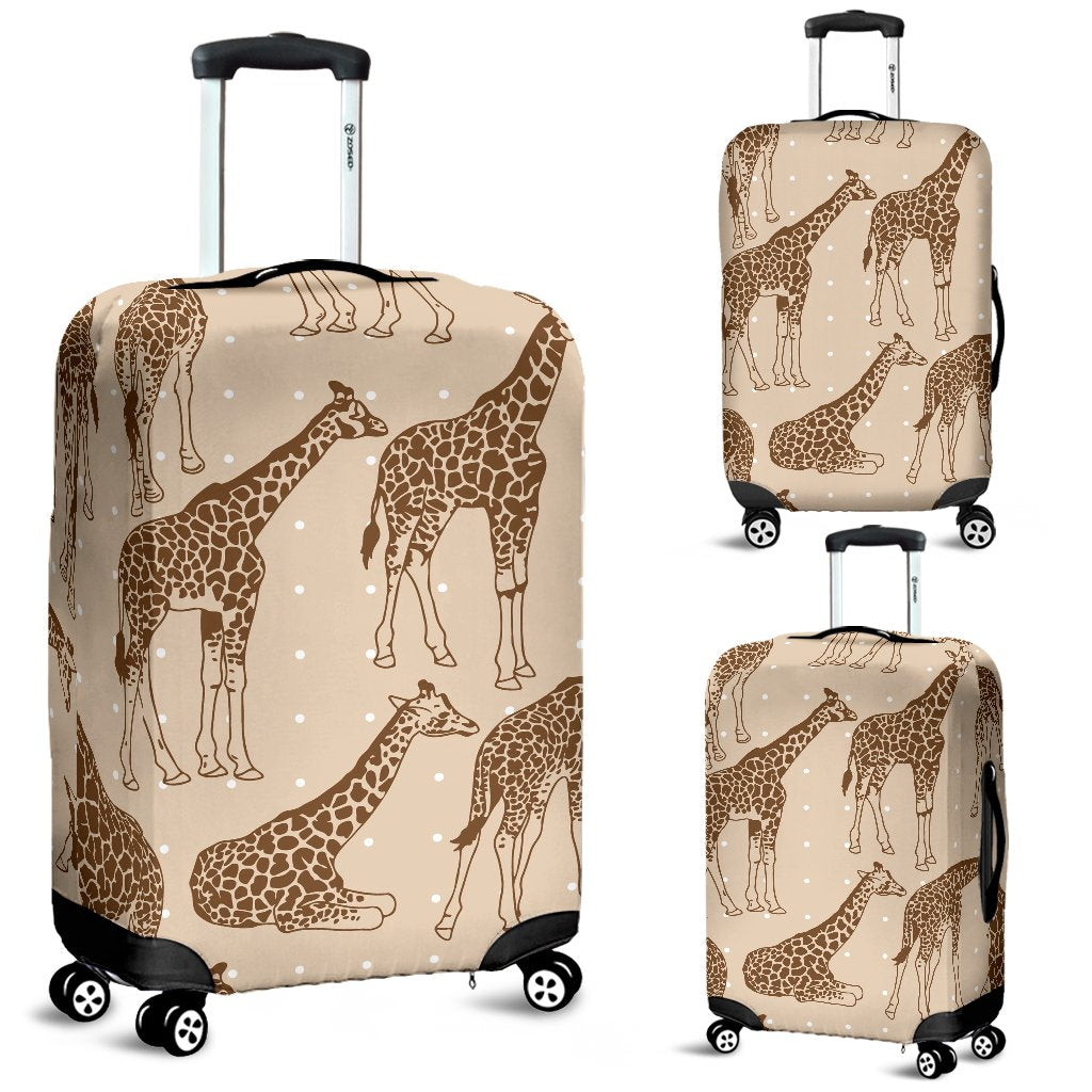Giraffe Pattern Design Print Luggage Cover Protector