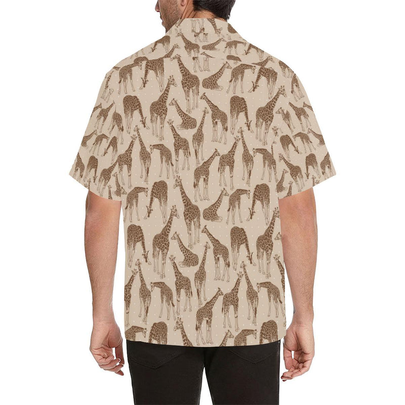 Giraffe Pattern Design Print Men Aloha Hawaiian Shirt