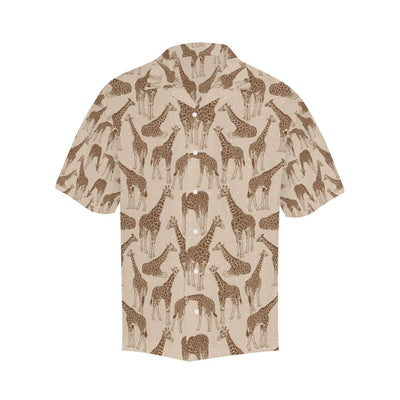 Giraffe Pattern Design Print Men Aloha Hawaiian Shirt