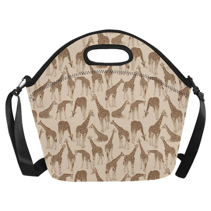 Giraffe Pattern Design Print Neoprene Lunch Bag (Model 1669)(Large)-JTAMIGO.COM