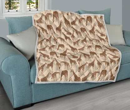Giraffe Pattern Design Print Premium Quilt-JTAMIGO.COM