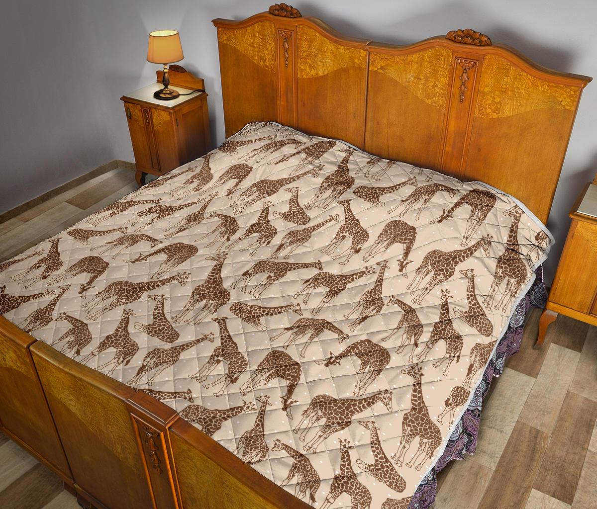 Giraffe Pattern Design Print Premium Quilt-JTAMIGO.COM