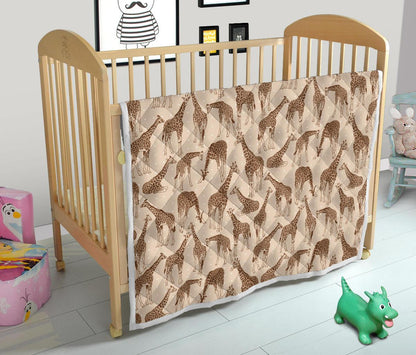 Giraffe Pattern Design Print Premium Quilt-JTAMIGO.COM