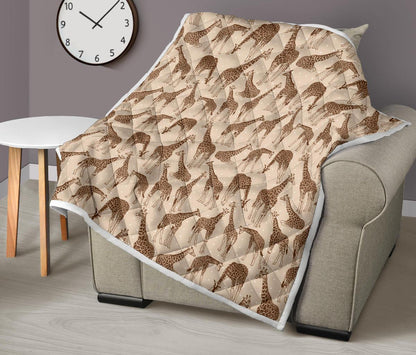 Giraffe Pattern Design Print Premium Quilt-JTAMIGO.COM