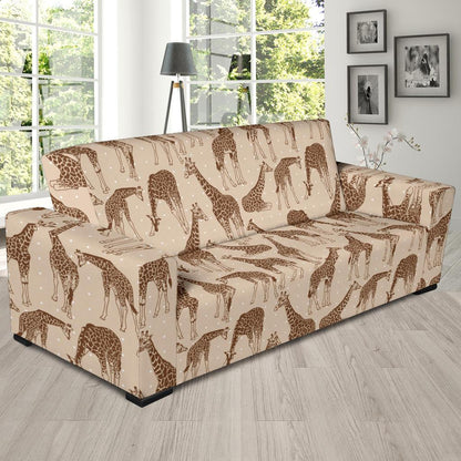 Giraffe Pattern Design Print Sofa Slipcover-JTAMIGO.COM