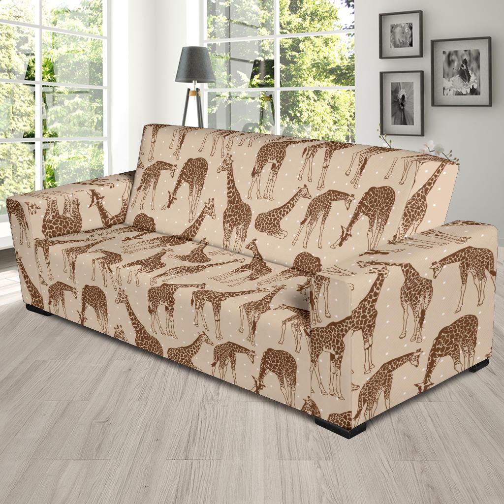 Giraffe Pattern Design Print Sofa Slipcover-JTAMIGO.COM