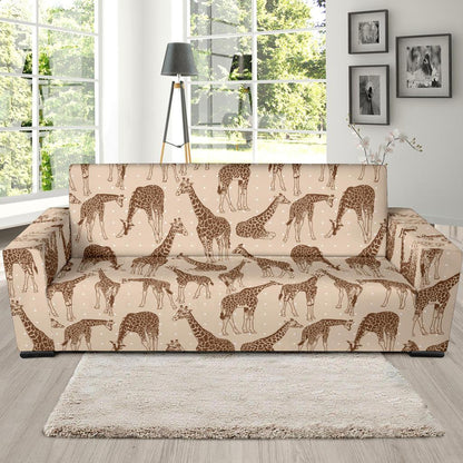 Giraffe Pattern Design Print Sofa Slipcover-JTAMIGO.COM