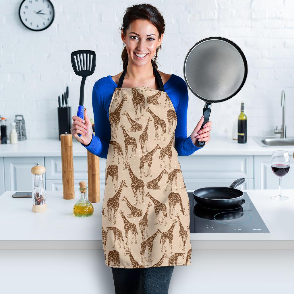 Giraffe Pattern Design Print Women Apron