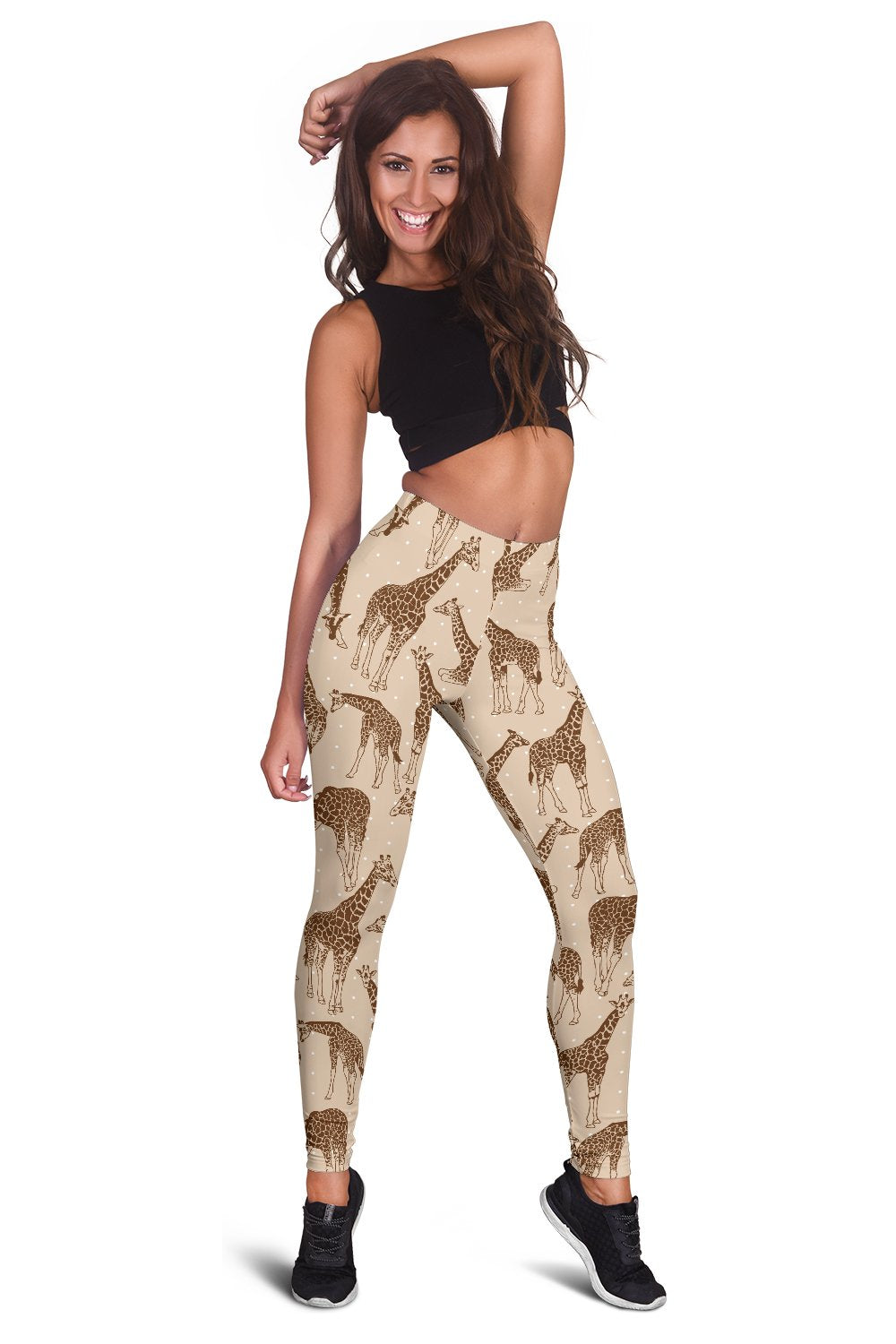 Giraffe Pattern Design Print Women Leggings