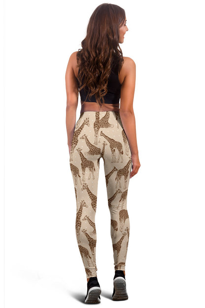 Giraffe Pattern Design Print Women Leggings