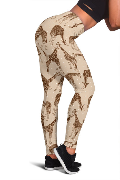 Giraffe Pattern Design Print Women Leggings