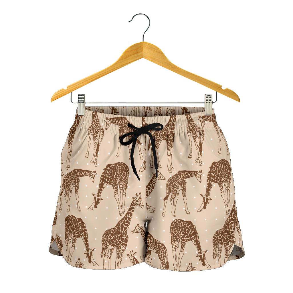 Giraffe Pattern Design Print Women Shorts-JTAMIGO.COM