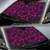 Giraffe Pink Background Texture Print Car Sun Shade For Windshield