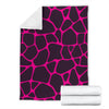 Giraffe Pink Background Texture Print Fleece Blanket