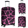 Giraffe Pink Background Texture Print Luggage Cover Protector