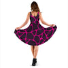 Giraffe Pink Background Texture Print Sleeveless Dress