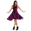 Giraffe Pink Background Texture Print Sleeveless Dress