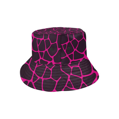 Giraffe Pink Background Texture Print Unisex Bucket Hat