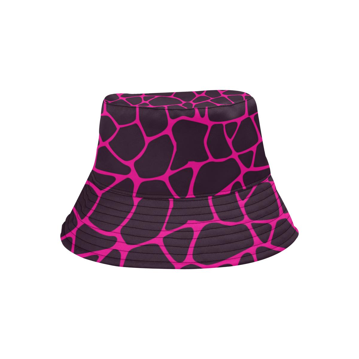 Giraffe Pink Background Texture Print Unisex Bucket Hat