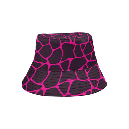 Giraffe Pink Background Texture Print Unisex Bucket Hat
