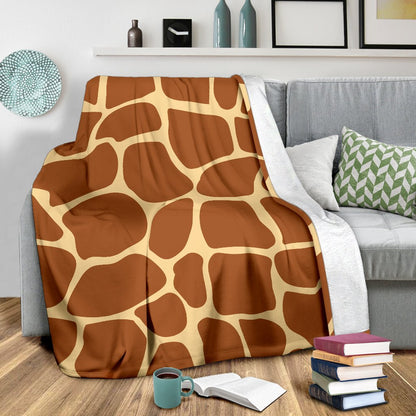 Giraffe Texture Print Fleece Blanket