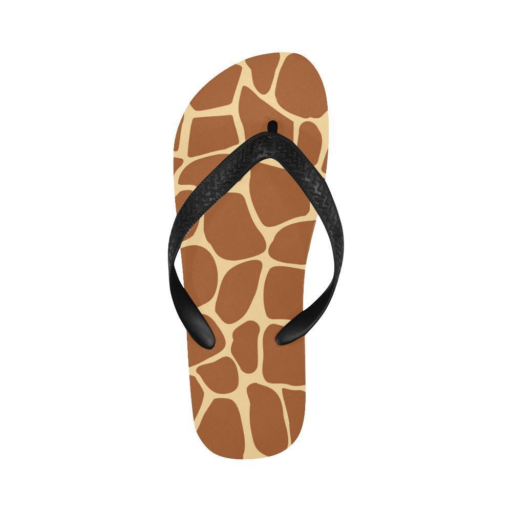 Giraffe Texture Print Flip Flops-JTAMIGO.COM