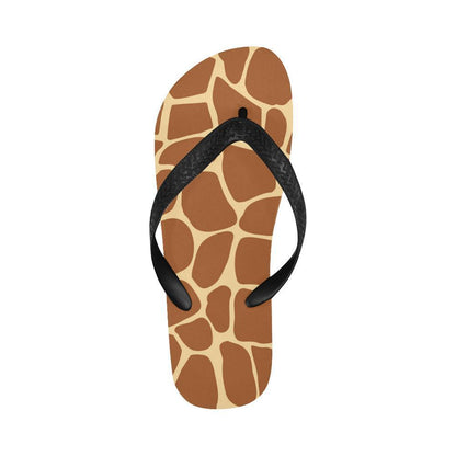 Giraffe Texture Print Flip Flops-JTAMIGO.COM
