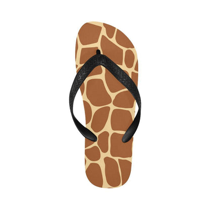 Giraffe Texture Print Flip Flops-JTAMIGO.COM