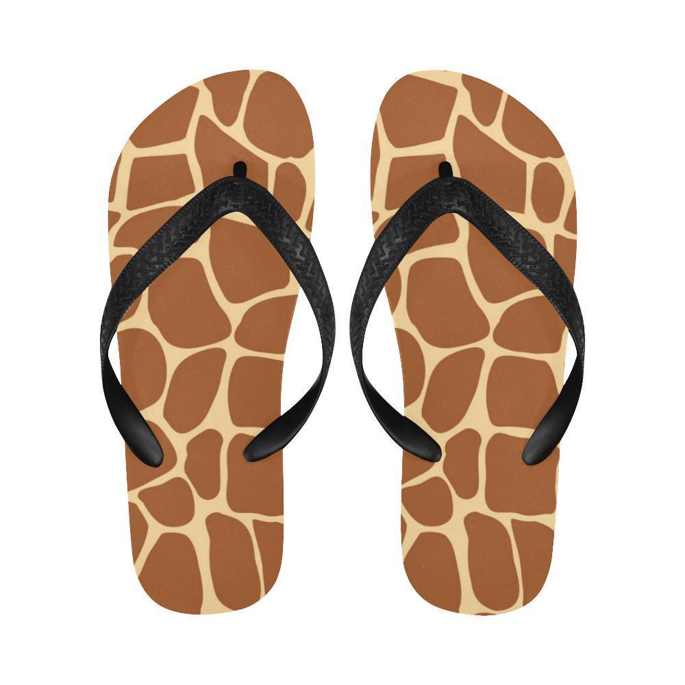 Giraffe Texture Print Flip Flops-JTAMIGO.COM