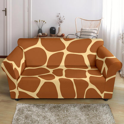 Giraffe Texture Print Loveseat Slipcover-JTAMIGO.COM