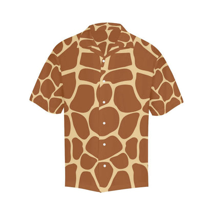 Giraffe Texture Print Men Aloha Hawaiian Shirt