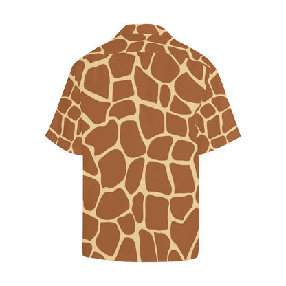 Giraffe Texture Print Men Aloha Hawaiian Shirt