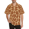 Giraffe Texture Print Men Aloha Hawaiian Shirt