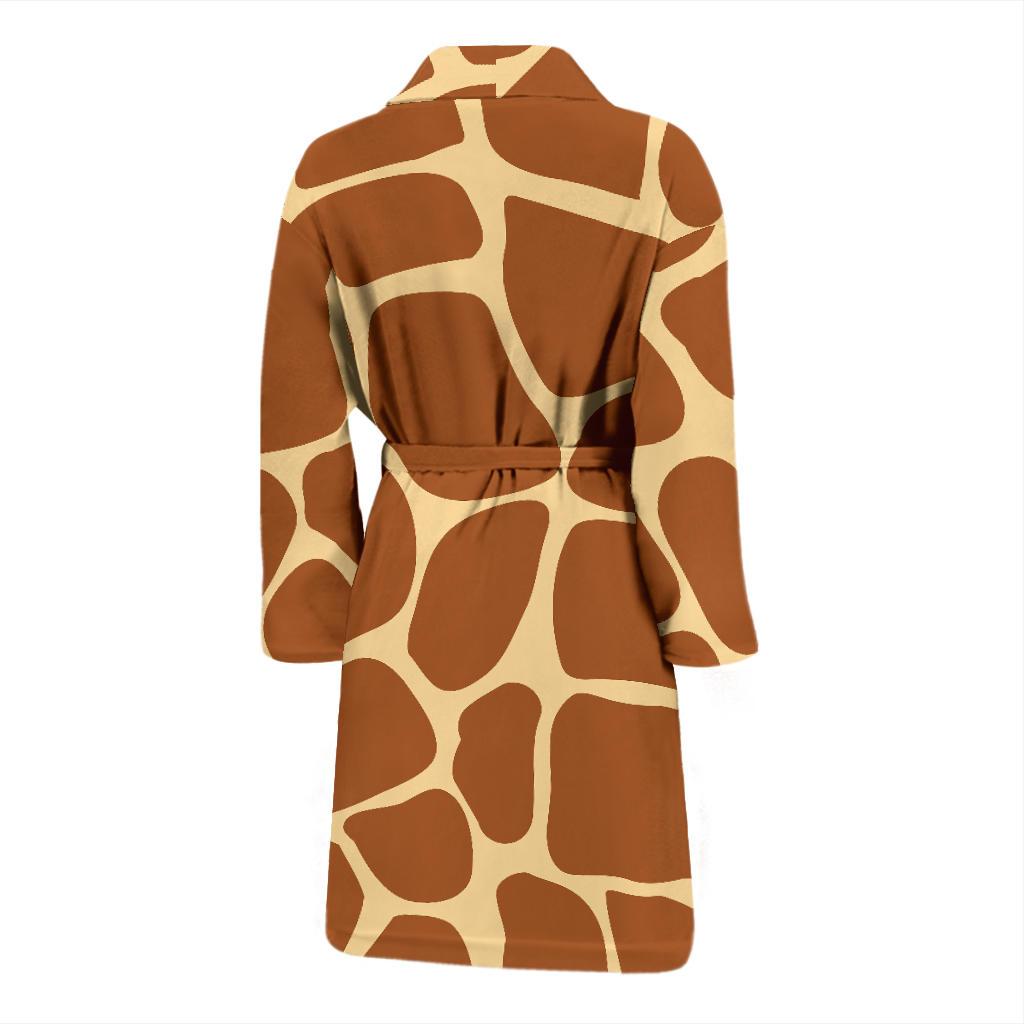 Giraffe Texture Print Men Bath Robe-JTAMIGO.COM