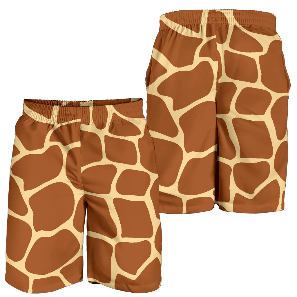 Giraffe Texture Print Mens Shorts-JTAMIGO.COM