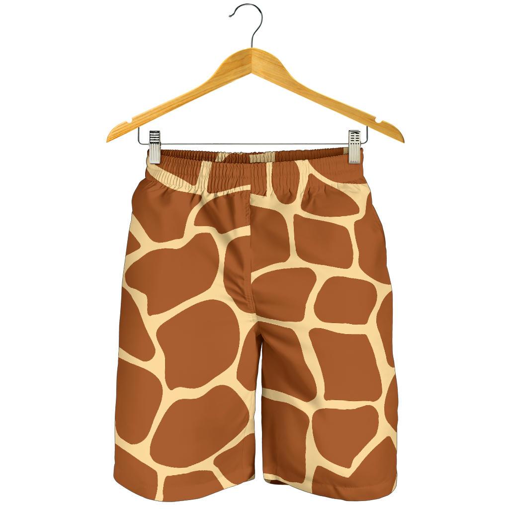 Giraffe Texture Print Mens Shorts-JTAMIGO.COM
