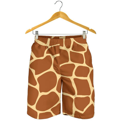 Giraffe Texture Print Mens Shorts-JTAMIGO.COM