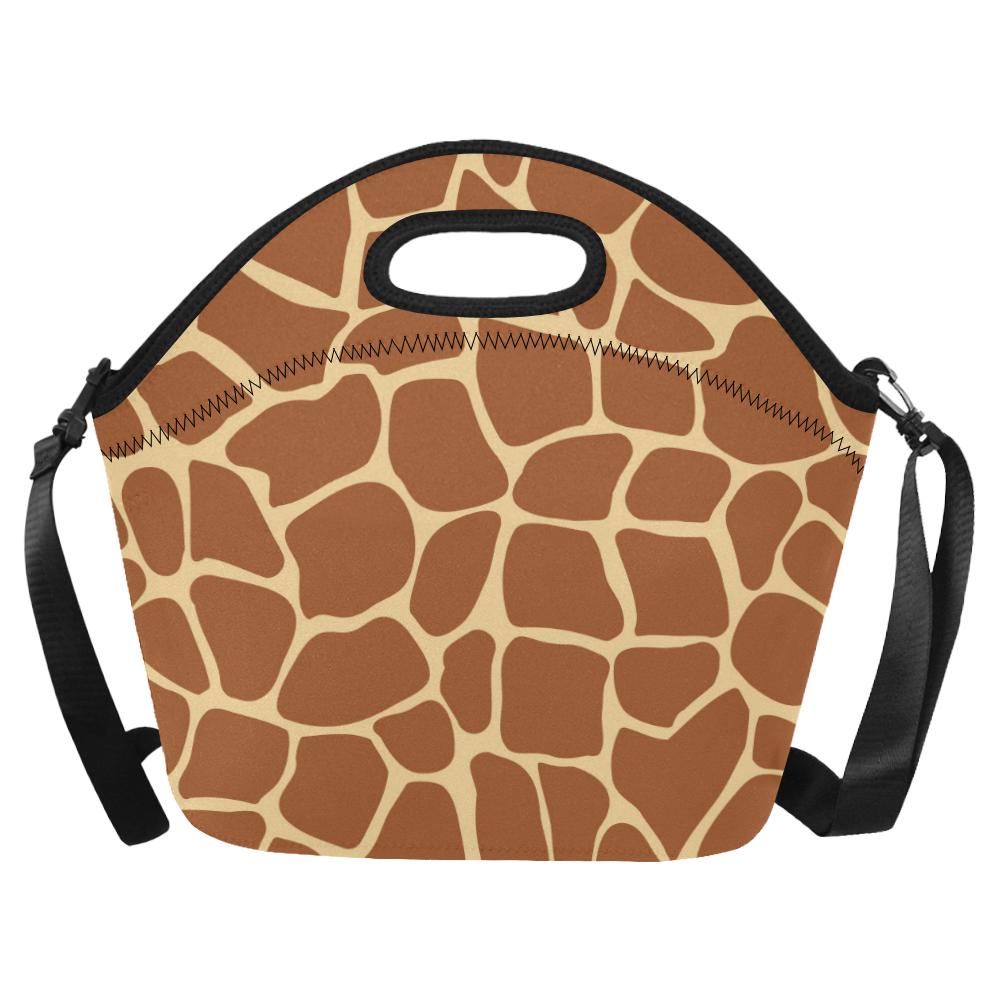 Giraffe Texture Print Neoprene Lunch Bag (Model 1669)(Large)-JTAMIGO.COM