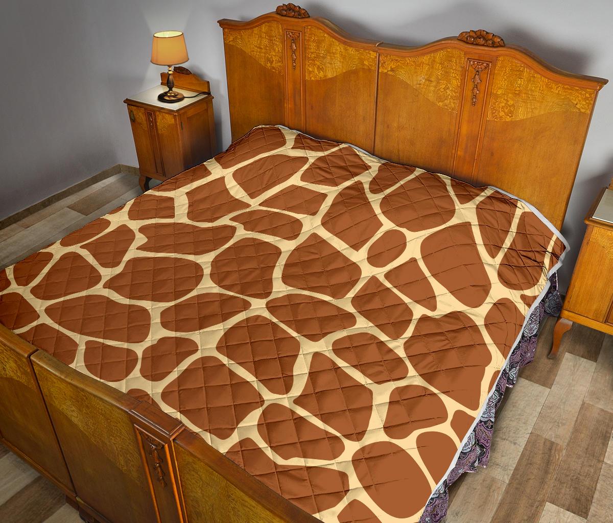 Giraffe Texture Print Premium Quilt-JTAMIGO.COM