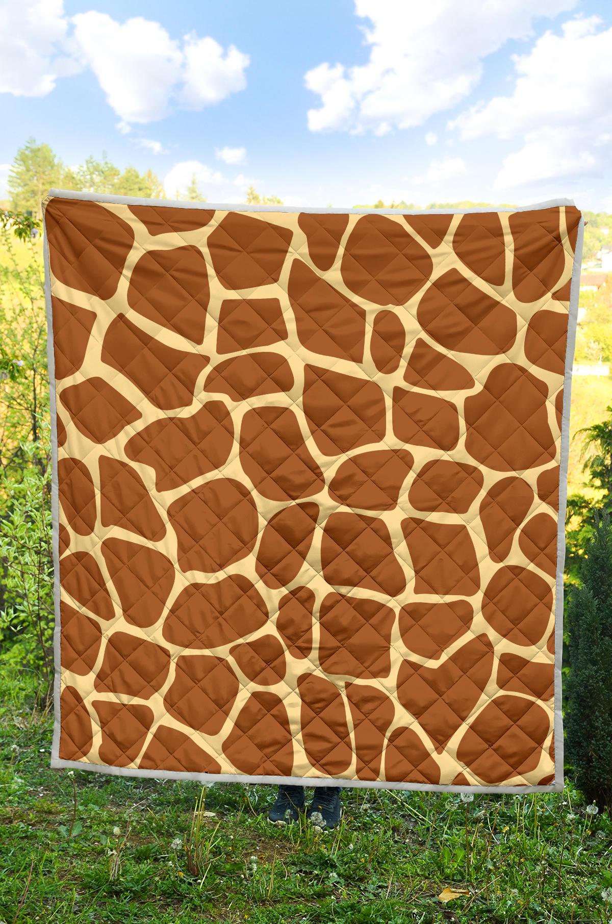 Giraffe Texture Print Premium Quilt-JTAMIGO.COM